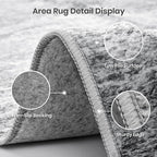 Valenrug Washable Rugs 5x7 - Non Slip 5x7 Area Rugs for Living Room, Stain Resistant Area Rugs for Bedroom, Foldable Machine Washable Area Rug(5'x7', Black)