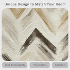 Washable 5x5 Chevron Rug Living Room, Modern Abstract Art Design Area Rugs for Bedroom, Chevron Home Decor Carpet, Low Pile, Non Slip, Kids & Pet Friendly (N4192)