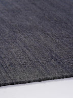 Rugsotic Carpets Hand Woven Flat Weave Kilim Wool ECO-Friendly Area Rugs - 5'x8', Rectangle Shape, Charcoal Color, Solid Plain Design, Low Pile Handmade Rugs for Living Room, Bed Room (D00111)