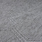 LUXE WEAVERS Modern Farmhouse Gray 9x12 Washable Area Rug, Anti-Slip Diamond Pattern Carpet