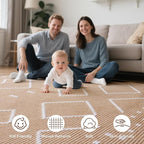 Hallway Runner Rug 2x8, Washable Kitchen Runners Non Slip, Ultra Thin Entryway Floor Mat Fit Under Door, Soft Low Pile Cotton Boho Carpet for Laundry Outdoor Bedroom