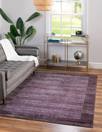 Rugs.com Angelica Collection Rug – 7' x 10' Violet Medium Rug Perfect for Bedrooms, Dining Rooms, Living Rooms