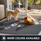 Timo Indoor Door Mat, Front Door Mat 32"x48" Non-Slip Rubber Backing Absorbent Resist Dirt Entrance Rug, Washable Low-Profile Inside Entry Door Rugs for Entryway, Dog Door Mats, Grey