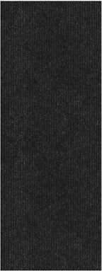 Ottomanson 3'11" x 22' Hallway Runner with Scraper Pile - Extra Durable Non-Slip Rug Mat for Indoor & Outdoor Use - Ideal for Kitchen, Entryway & Garage - High-Traffic Carpet, Black
