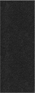 Ottomanson 2' x 9' Hallway Runner with Scraper Pile Extra Durable Non-Slip Rug Mat for Indoor & Outdoor Use - Ideal for Kitchen, Entryway, Patio & Garage - High-Traffic Carpet, Black