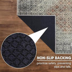 Keen Home Design 2x3 Rug - Machine Washable Entry Rug with Non-Slip Backing, Ideal for Enteryway, Kitchen, Bathroom, Laundry Room - Vintage, Easy Clean, Durable, Low Pile - (2' x 3')