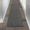 LUXE WEAVERS Modern Geometric Wave Anthracite 2x8 Area Rug