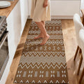 Kitchen Runner Rug,Kitchen Mats for Floor,Braided Rugs Non Slip Washable,20"x48" Boho Style,Brown and White Faux Jute Rug with Anti-Skid TPR Backing for Entryway,Bathroom,Kitchen,Bedroom