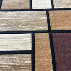 Area Rug Modern 5x7 Brown Geometry Soft Hand Carved Contemporary Floor Carpet Fluffy Texture for Indoor Living Dining Room and Bedroom Area