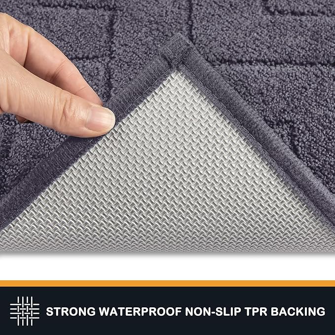 PURRUGS Dirt Trapping Door Mat 24" x 35.5", Non-Slip Machine Washable Entry Rug, Shoe Scraper, Dog Doormat, Super Absorbent Welcome Mat for Front & Back Door, Muddy Wet Shoes & Paws