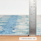 Dash and Albert Paint Chip Machine Washable Area Rug - 6' x 9' Blue - Geometric Accent Rug - Anti-Slip Backing, Lightweight, Machine Washable, High Traffic Areas Kitchen, Mudroom, Laundry Room