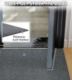jxgzyy Commercial Outdoor Mat 2'11" x 4'11", Non Slip Front Door Mat Outside Entrance, Heavy Duty Waterproof Floor Mat for Porch, Home, Patio, Garage, Entryway, Grey