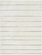 Livabliss x Our PNW Home Cascade Minimalist Striped Area Rug, 12' x 15', Striped Ivory/Taupe