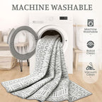 5x7 Area Rug Living Room: Washable Boho Geometric Moroccan Rug Neutral Modern Farmhouse Indoor Soft Non Slip Ultra Thin Printed Pattern Carpet for Dining Room Bedroom Nursery Home (BeigeGray, 5'x7')