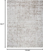 Livabliss x Our PNW Home Cascade Minimalist Area Rug, 9'2" x 12', Brown