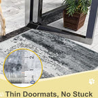 COMSLE Door Mat Soft Absorbent Indoor Front Entryway Rug Machine Washable Entrance Mats for Muddy Paws Non Slip Throw Rugs 24" x 48" Doormat for Inside Foyer Bedroom - Gray