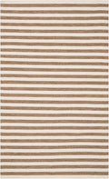 Home Conservatory Ladder Stripe Natural/Ivory Handwoven Wool 4 X 6 Feet, Ivory/Multicolored Stripe Pattern
