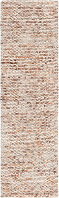 SAFAVIEH Natura Collection Runner Rug - 2'3" x 8', Dark Brown & Beige, Handmade Wool Blend, Textured Design, Ideal for Hallway, Bedroom, Foyer (NAT620E)