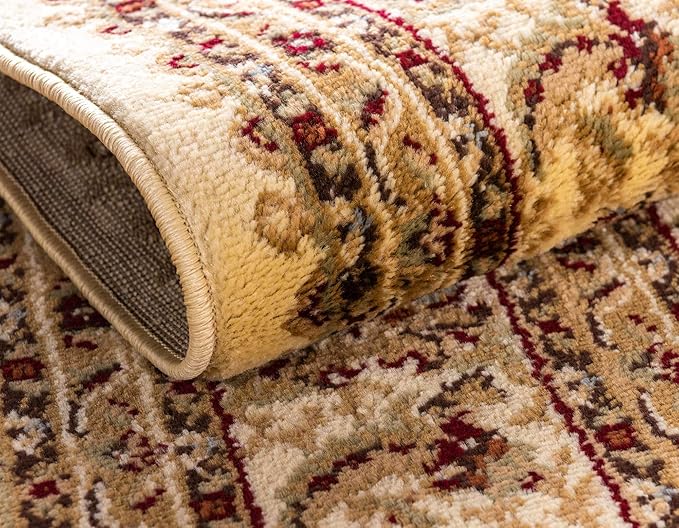 Unique Loom Voyage Collection Traditional Oriental Classic Intricate Design Area Rug (3' 3 x 5' 3 Rectangular, Ivory/Gold)