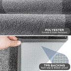 Machine Washable Kitchen Rug 24" x 96", Non Slip Kitchen Mat for Floor, Absorbent Entrance Runner Rug for Bedroom, Hallway, Bathroom, Door (Roll Packing)