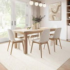 5x7 Area Rugs Living Room: Washable Boho Geometric Moroccan Rug Neutral Modern Farmhouse Indoor Soft Non Slip Ultra Thin Printed Pattern Carpet for Dining Room Bedroom Nursery Home (Beige, 5'x7')