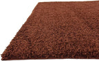 Unique Loom Solid Shag Collection Area Rug (8' Square, Chocolate Brown)