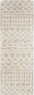 Livabliss Hapsburg Moroccan Shag Runner Area Rug, 2'7" x 7'3", Beige