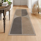 Lahome Modern Rainbow Easy Jute Rug, 2x6 Kitchen Runner Washable Rug Runners for Hallways Farmhouse Carpet, Non Slip Indoor Outdoor Runner Contemporary Door Mat for Laundry Porch