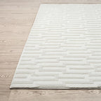 Abani Neutral Cream Area Rug for Living Room, Bedroom - Geometric Pattern - 2' x 3' - Durable & Easy to Clean