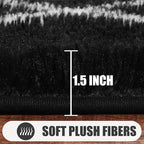 ONASAR Area Rugs for Living Room Bedroom, 5x8 Washable Fluffy Black and White Rug, Geometric Boho Soft Plush Shaggy Fuzzy Floor Carpet for Nursery Kids Girls Boys Teen Dorm Home Decor Aesthetic