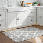 Lahome Moroccan Kitchen Runner Rug - 2X4 Rug Non-Slip Area Rug Small Accent Distressed Throw Rugs Floor Carpet for Door Mat Entryway Bedrooms Laundry Room Decor (Rectangle - 2’ X 4’, Gray)
