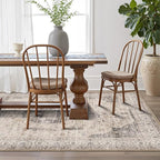 LUMI 4x6 Washable Area Rug for Living Room, Ultra Soft Traditional Rugs Non Slip with Rubber Backing, Low Profile, High Traffic, Stain Resistant Carpets, Ideal for Bedroom, Dining Room, Indoor