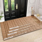 Front Door Mat Outside Entrance, Outdoor Indoor Door Mats for Entryway, Entrance, Entry, Patio, Waterproof Non Slip Doormat, Low-Profile, 20" × 31.5“, Brown