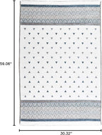 Alfa Rich 3x5 Blue Cream Off White Washable Area Rugs for Living Room Bedroom Kitchen Decor Runner
