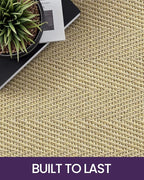 DEXI Round Sisal Rug Natural Fiber 6x6, Braided Woven Area Rugs No Shed, Large Soft Neutral Rustic Carpet Mat for Indoor Outdoor Patio Dining Living Room Bedroom Farmhouse, 6ft, Natural