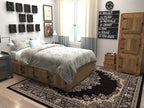 Unique Loom Reza Collection Traditional Persian Style Area Rug, 8' 0" x 8' 0", Black/Beige
