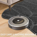 Large Dog Door Mat for Muddy Paws, 32x47 Absorbent Dirt Trapper Long Door Mat, Non-Slip Washable Mud Mat for Dogs, Polyester Microfiber Soft Pet Rug Mat for Entryway, Mud Dog Paws, Patio (Charcoal)