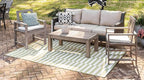 Unique Loom Outdoor Striped Collection Area Rug - Striped (5' 1" x 8' Rectangle, Green/Ivory)