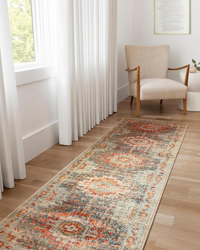 Loloi Jocelyn Collection JOC-03 Mist/Multi 2'-3" x 4'-0" .38" Thick Accent Rug