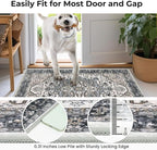 KOZYFLY Runners for Hallways 2x7 Ft Washable Kitchen Runner Rug Boho Runner Rug for Entryway Indoor Printed Faux Wool Long Floor Carpet Runner for Bedroom Laundry Kitchen Hallway, Black/Taupe/Beige