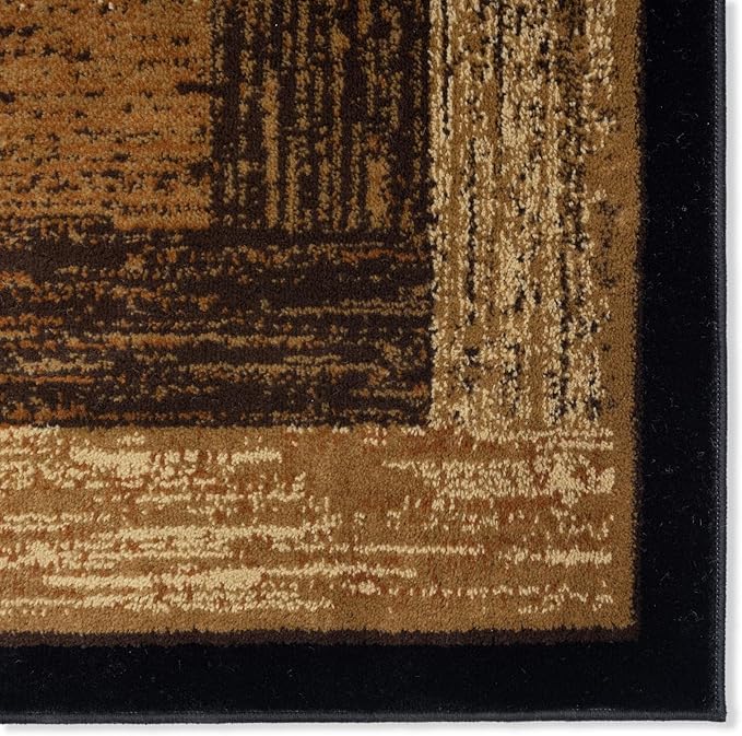 Home Dynamix Royalty Vega Contemporary Geometric Area Rug, Black/Beige, 5'2"x7'2"