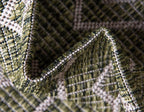 Unique Loom Outdoor Trellis Collection Area Rug - Tribal Trellis (5' 3" Round, Green/ Natural)