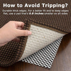 KOZYFLY Runners for Hallways 2x8 ft Washable Kitchen Runner Non Slip Rubber Backed Hall Runners Cotton Entryway Runner Rugs Floor Carpet for Indoor Backdoor Bedroom Kitchen, Reddish Brown/Coffee