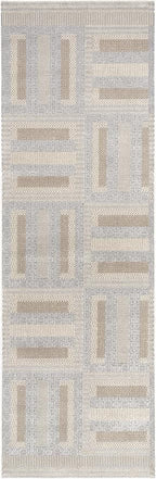 Nourison Home Nordic Grey Multicolor 2' x 6' Scandinavian Area Rug - Easy Clean, Non Shedding, Bed Room, Living Room, Dining Room, Kitchen (6' Runner)