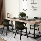 Lahome Mordern Black Rug for Living Room - Washable Area Rugs 5x7 Non-Slip Soft Rug for Bedroom, Abstract Print Ultra-Thin Stain Resistant Carpet for Dining Room Office Entryway