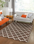 Rugs.com Lattice Collection Rug – 6x9 Brown Medium-Pile Rug Perfect for Bedrooms, Dining Rooms, Living Rooms