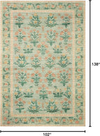 Loloi Rifle Paper Co. Eden Collection EDE-01 Mughal Rose Blush 8'-6" x 11'-6" Area Rug feat. CloudPile™