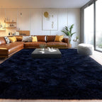 Area Rugs for Living Room, Soft Shaggy Carpets for Living Room, Fuzzy Rugs for Kids' Room, Perfect Decor for Modern Home Navy Blue 8x10 Feet