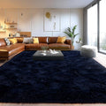 Area Rugs for Living Room, Soft Shaggy Carpets for Living Room, Fuzzy Rugs for Kids' Room, Perfect Decor for Modern Home Navy Blue 9x12 Feet