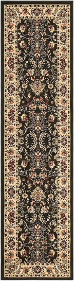Unique Loom Sialk Hill Collection Area Rug - Washington (2' 7" x 10' Runner Green/Hunter Green)